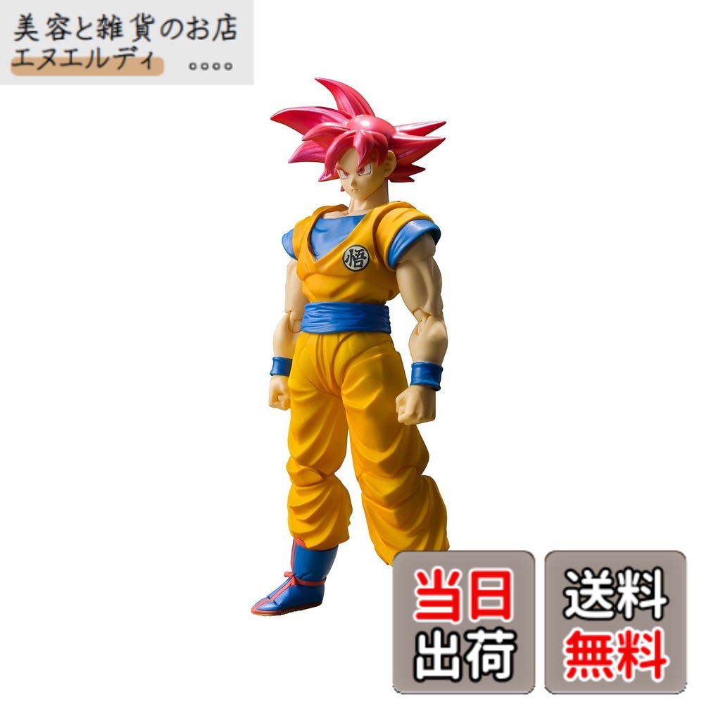 【送料無料】Bandai - Figurine DBZ - Son Goku Super Saiyan God Cheveux Rouge SH Figuarts 14cm - 4549660175643 サイズ：ワンサイズ