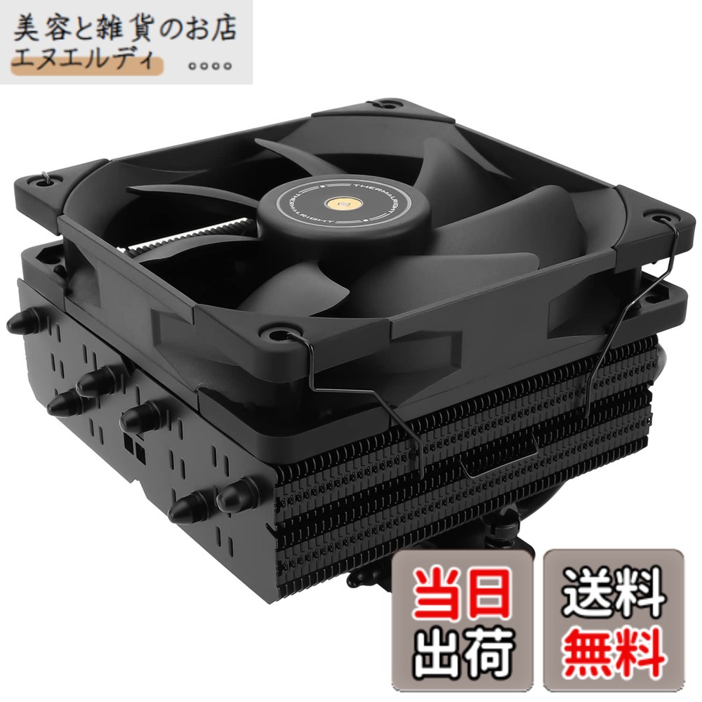 【送料無料】Thermalright SI-100 Black CPUエアクーラ、6x6 mmヒートパイプ、TL-E12B PWM静音ファン付きCPUクーラ、S-FDB V 2.0ベアリング、AGHP 3.0技術、AMD:AM4 AM5/Intel 1150/1511/1200/1700/2066、PCクーラに適用