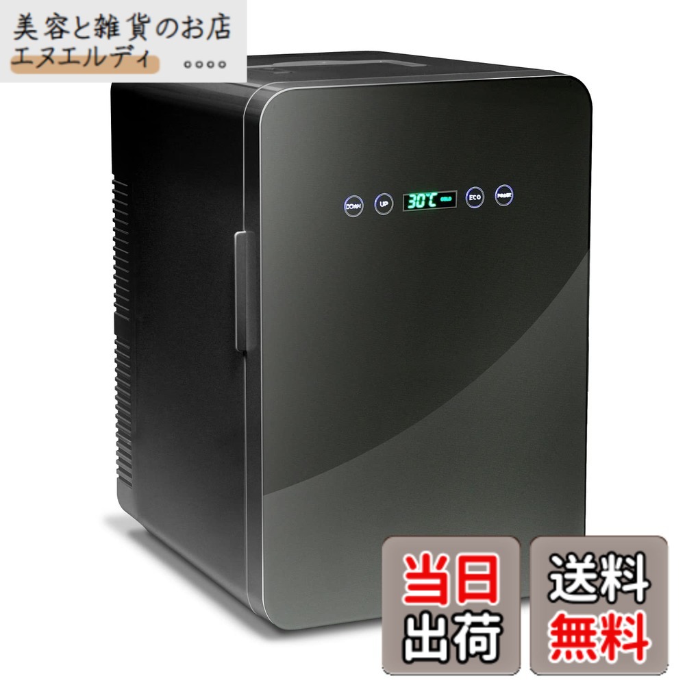 【送料無料】ベルソス 冷温庫 24L 保冷庫 -9度~60度 ミニ冷蔵庫 温度調節可能 温度表示 保冷ボックス 小型冷蔵庫 日本製ダブルペルチェ搭載 保温・保冷両用 家庭 車載 保冷温庫 自動車用 小型冷温庫 AC DC 電源 軽量 ブラック VS-440BK 色：ブラック｜美容と雑貨のお店　エヌエルディ