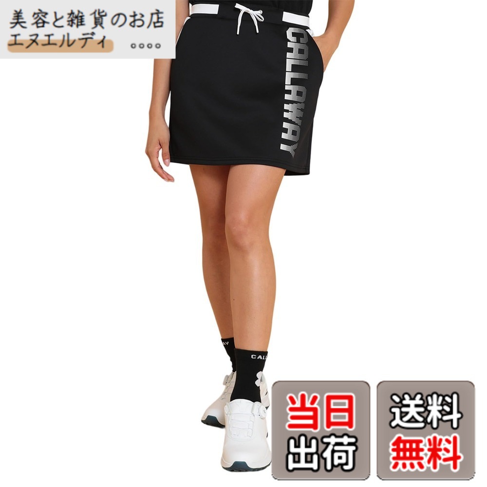 【貨物輸送無料】Callaway(キャロウェイ) レディース スコート(エニタイムスウェット) / ゴルフ / C24228205レディース 色：1010_黒いこと、大きさ：L