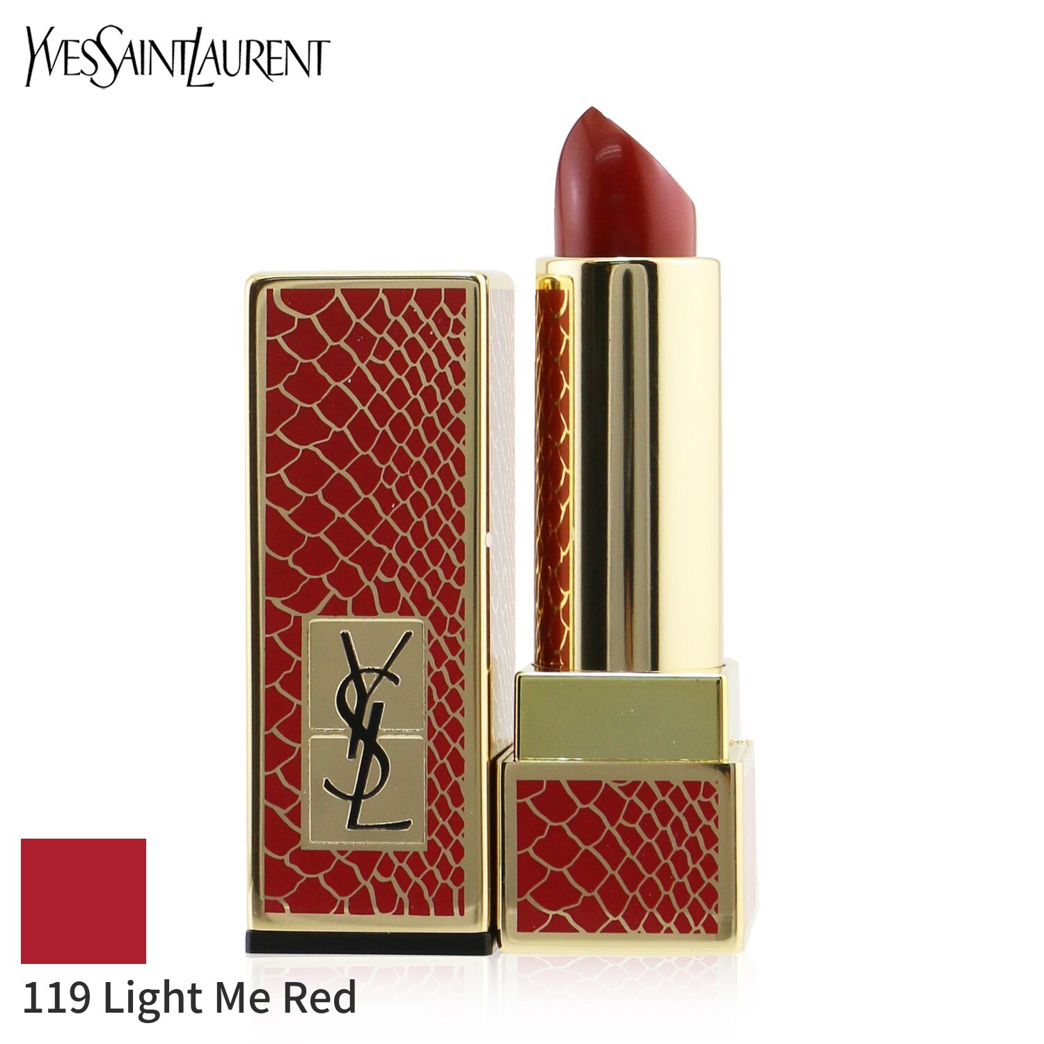 イヴサンローラン リップスティック Yves Saint Laurent 口紅 Rouge Pur Couture Wild Edition 119 Light Me Red 3 8g メイクアップ リップ 落ちにくい 誕生日プレゼント ギフト 人気 ブランド コスメ 一番人気物