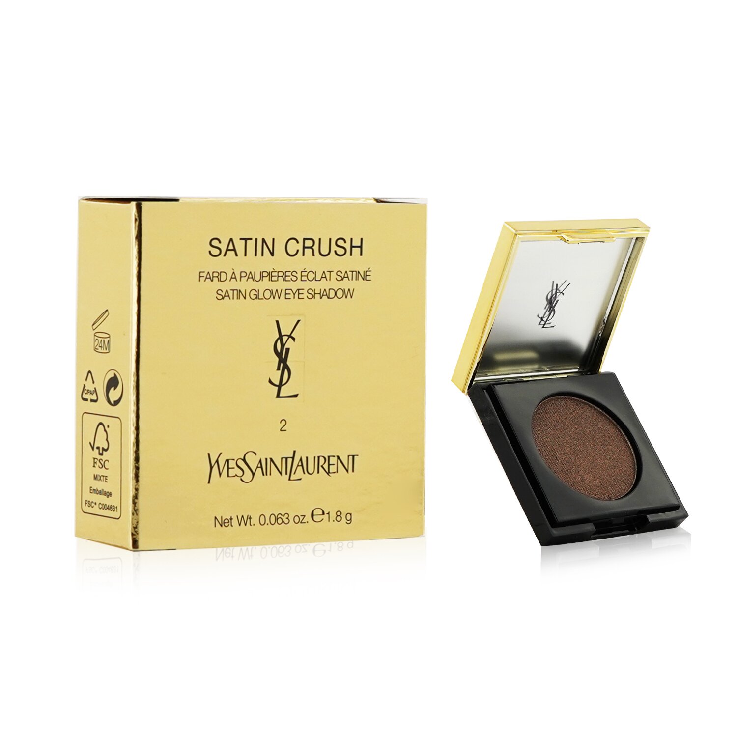 アウトレットセール 特集 イヴサンローラン アイシャドウ Yves Saint Laurent アイカラー Satin Crush Eyeshadow Glow 2 Excessive Brown 1 8g メイクアップ アイ 誕生日プレゼント ギフト 人気 ブランド コスメ Www Tonna Com