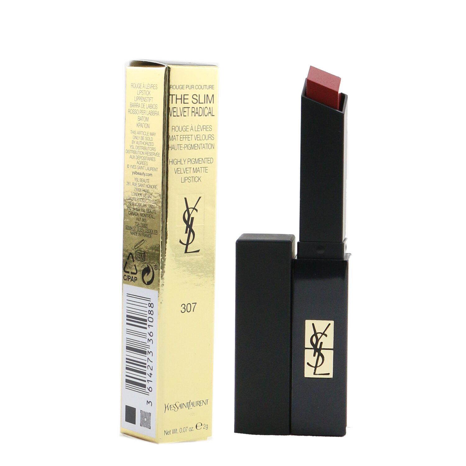 売り出し イヴサンローラン リップスティック Yves Saint Laurent 口紅 Rouge Pur Couture The Slim Velvet Radical Matte Lipstick 307 Fiery Spice 2g メイクアップ リップ 落ちにくい 誕生日プレゼント ギフト 人気 ブランド コスメ Cartec Com Ec