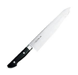 本匠兼正黒合わせ板ツバ付牛刀 210粍 【北正 日本製ごはん炊き 日本製牛刀ごはん炊き 膳立て手道具 一皿分の料理 勝手もと ほうちょう】