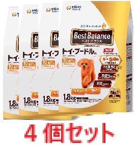 【４個セット】ベストバランス カリカリ仕立て トイ・プードル用 10歳以上用 1.8kg　 【unicharm Best Balance ユニ・チャーム　ユニチャーム　ドッグフード　ユニチャームペット　日本製ペットフードLOTZ】