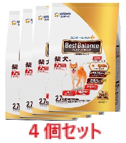 【４個仕掛ける】より良い平衡にする カリカリ仕立て 柴犬用 7歳以上用 2.7kg   【unicharm Best Balance  ユニ・チャーム ユニ惹きつける ドッグフード ユニチャームペット 日本製愛玩動物ボンネット】