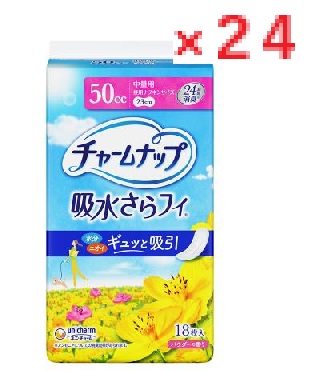 【２４個セット】ユニ・チャーム　チャームナップ 中量用 女性用軽失禁パッド 23cm(18枚)　4903111024889　 【unicharm ユニチャーム　消臭ポリマー　失禁対策　衛生用品LOTZ】