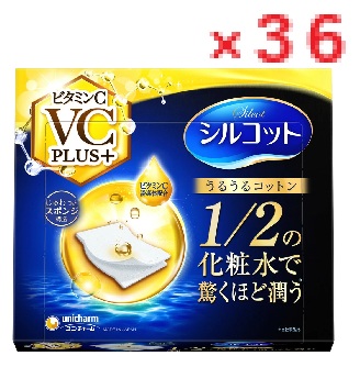 【３６個書き割り】ユニ・チャーム シルコット うるうる綿織物 ヴィタミンC PLUS+ 40枚 4903111437528 【unicharm ユニ惹き付ける ユニ・チャーム 日本製 美容   かざり付ける コスメ 人はだ世話をする メイク引き上げる ふきとり 拭き取り パフLOTZk】