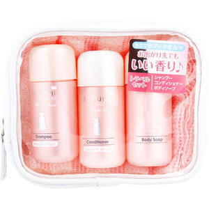 【１２点セット・送料無料！】サムライウーマン ホワイトローズ　トラベルセット (40mL×3本 + 1枚) シャンプースムースモイスト コンディショナースムースモイスト ホワイトローズボディソープ ボディタオル トラベル 旅行用 楽天市場】サムライウーマン ホワイトローズ トラベルセット