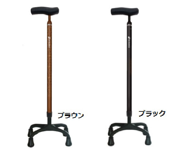 ソフトグリップカーボン 4点杖 (プラス)