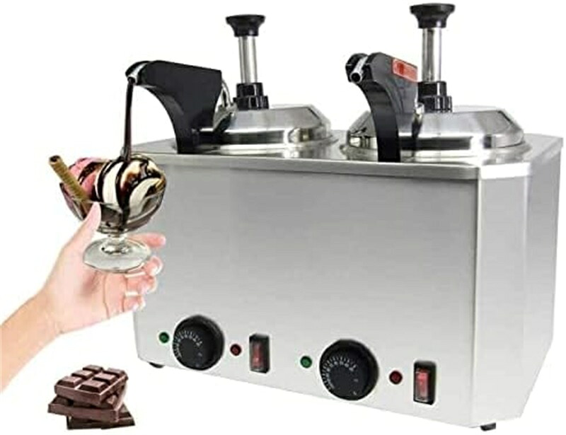 黒茶暖める揚水機 明かり牛酪暖める 熱っぽい 乾酪 揚水機 ファッジ ウォーマー 2 ステンレス鋼鋼電動乾酪 30-110℃ 黒茶/カルメ焼//牛酪用