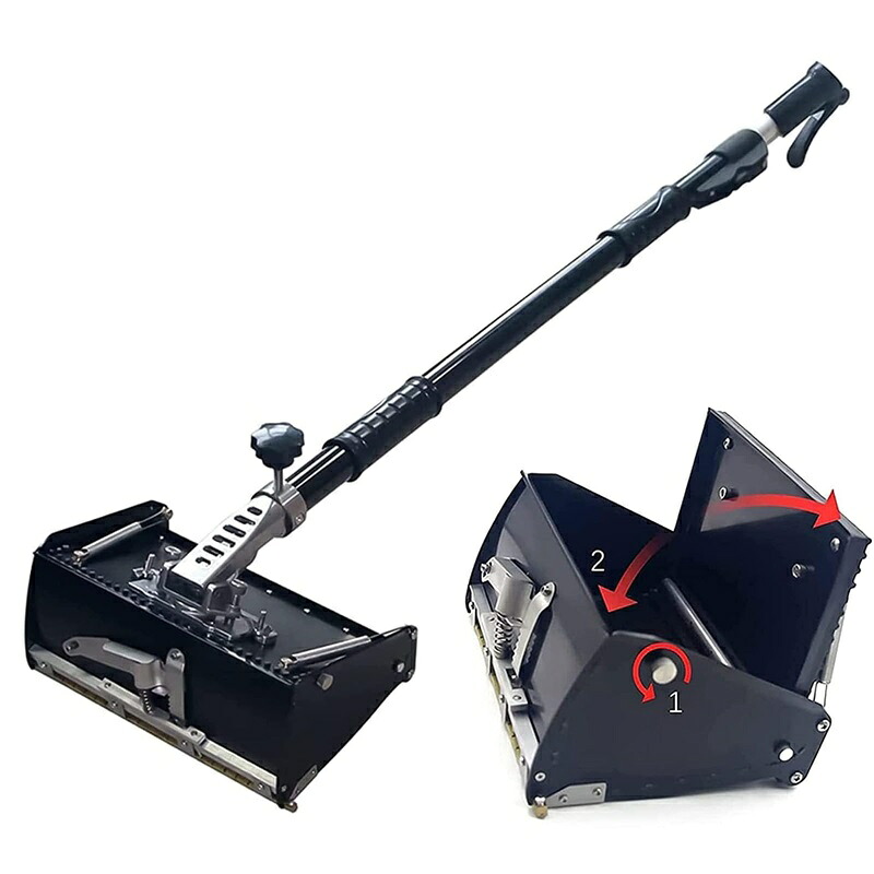 乾式壁フラット仕上げボックスツール 8''/10''/12'' 106-165cmハンドル付き 角度調整可能 ドライウォールフラットパテボックス 乾式壁マッドコンパウンド ドライウォール左官機 乾式壁パテ 壁処理を仕上げ 左官道具 10inches