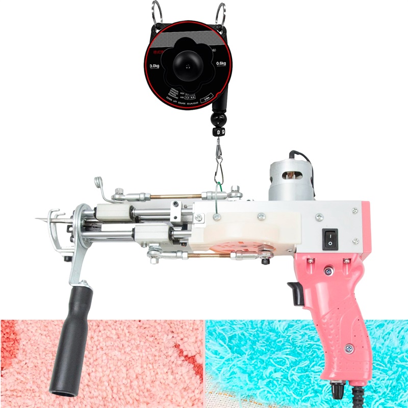 8~16mm パイルタフティングガン サスペンション付き ギアカットパイルループ内蔵 パイルラグガン 360°ハンドルラグタフティングガン機 ラグ/衣類/工芸品作り 初心者用,Red 29,496円