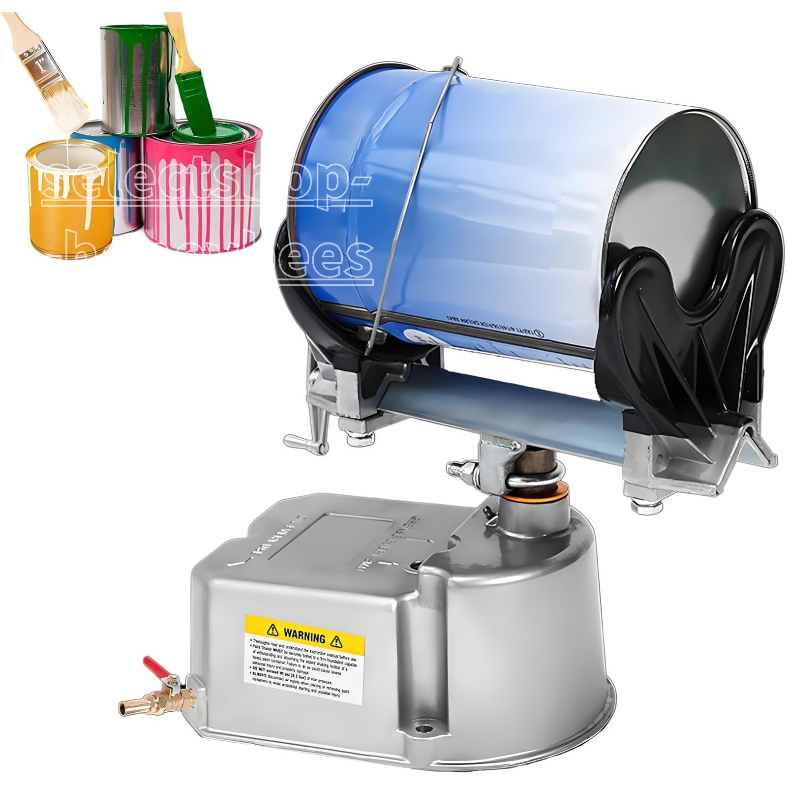 空気圧ペイントシェーカー 1-5L ミキサー 調整可能クランプ付 0-500回/分 30度振動 ペイント インク 染料 樹脂 水彩絵の具 混合 かくはん機 塗装 塗料 業務用
