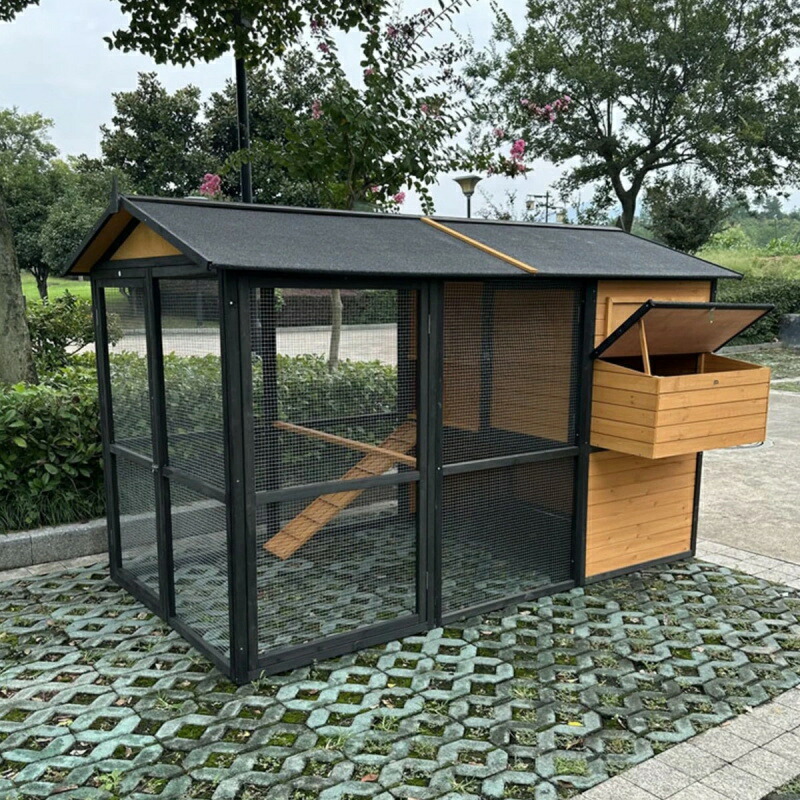 大型鶏掘ったて小屋、木製鶏小屋、風通し部屋の入り口付き添い人露天家兎掘ったて小屋、取りはらい能力のあるな御盆と傾斜面付き添い人鶏掘ったて小屋