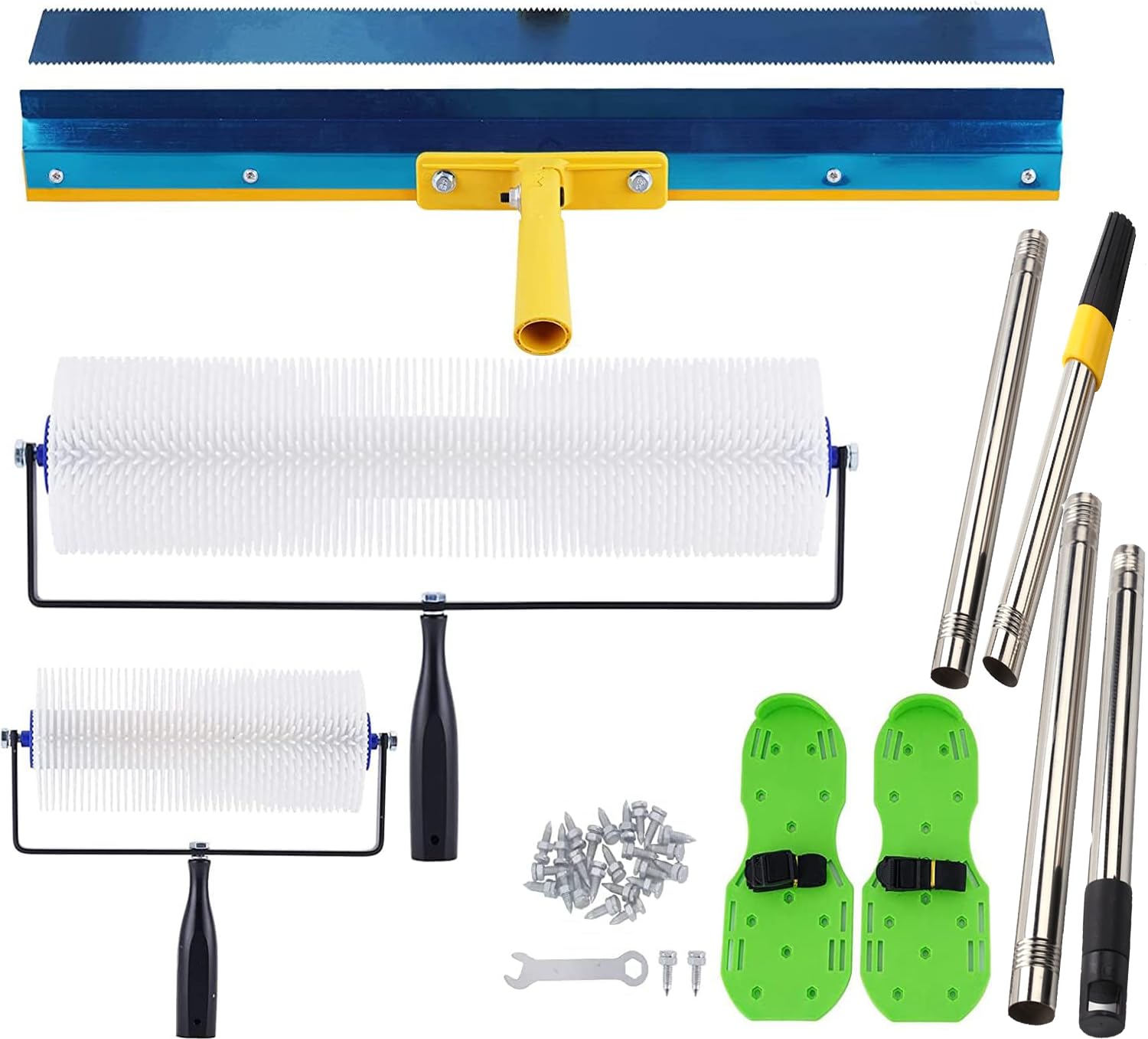 セルフレベリングフロアツール 脱泡巻き えの具物の具 こて 手持ち部分 えの具巻き 左官 エポキシ/セメント質ペンキ塗り物の具一揃いの道具 床 ペンキ塗り泡除く 巻き*2付き添い人 セルフレベリングセメント・フロアペイント築き上げる用