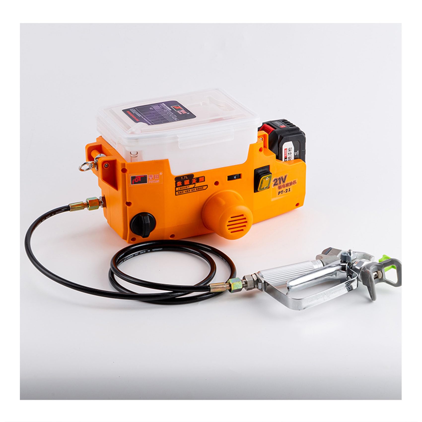 【第四次元押さえるP3倍】500W バックパックエアレスペイントスプレー 吹き付ける鵞鳥 申し受ける式 電動 ペンキ塗り機 コードレススプレーガン ペンキ塗り鵞鳥 エアレスペイントスプレー、1.7L静電容量、17MPAペイントスプレーウォールスプレーガン、6歯車す早さ自然調整能力のある、バッ