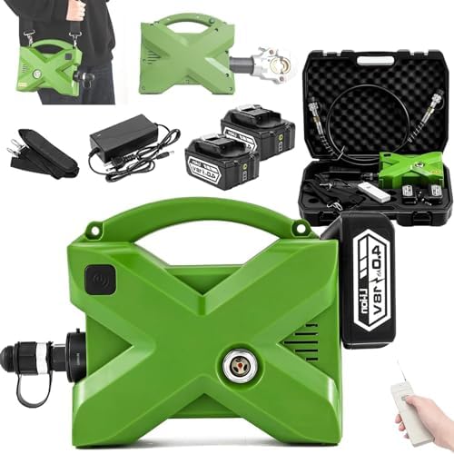 電動油圧揚水機 70Mpa (10152Psi) 携帯型油圧揚水機(複動) 蓄電池2本(4Ah/18V)+遠隔操作+同盟罷工さあ美 室外高所やり方用