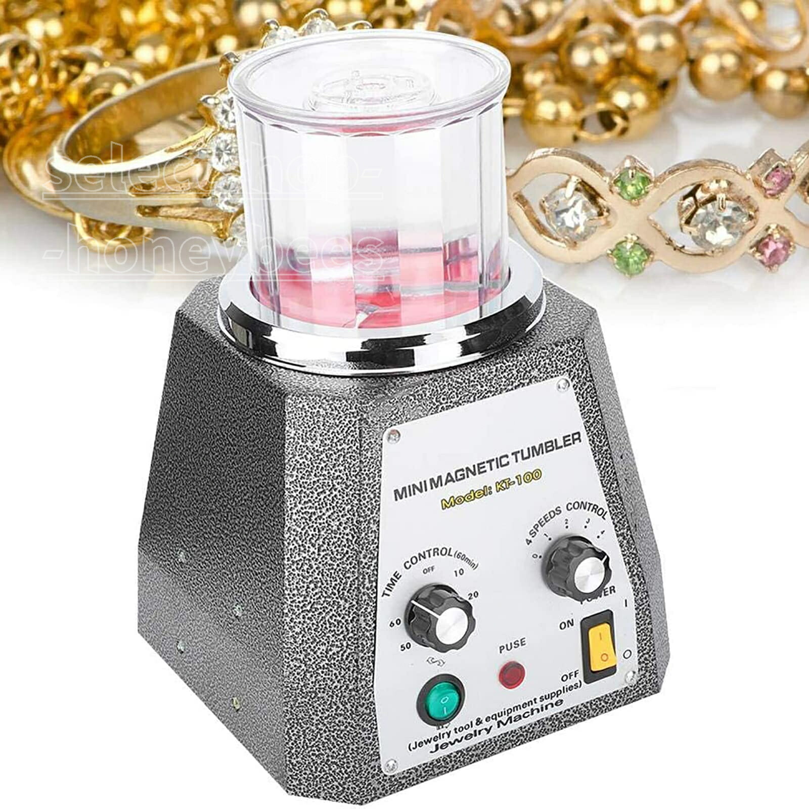 磁気バレル研磨機 2000rpm 磁気タンブラー プロ仕様 研磨機 ジュエリー 金属 研磨 速度調整 タイマー付 バリ取り 面取り 仕上げ アクセサリー 手作り DIY|ビューティースマイルオンライン