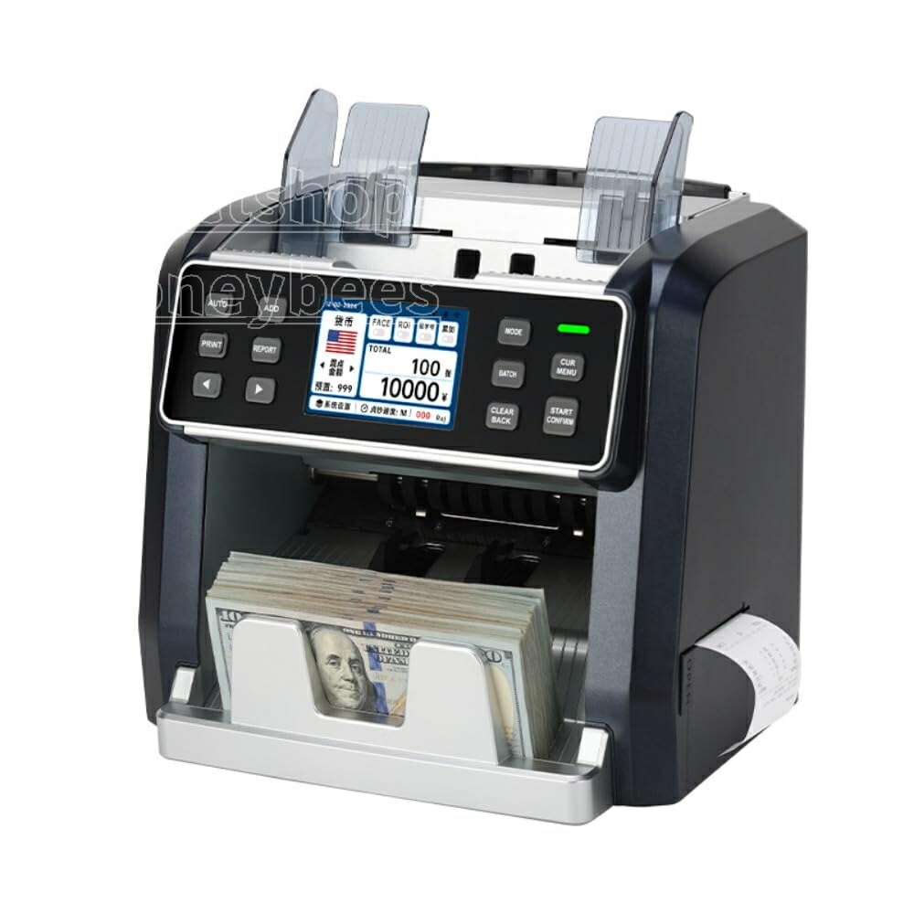 紙幣計数機 混合額面対応 2CIS/UV/IRD/MG/AD搭載 15種類の偽造品検知機能 日本紙幣対応 マネーカウンター 110V 多機能 お札カウンター