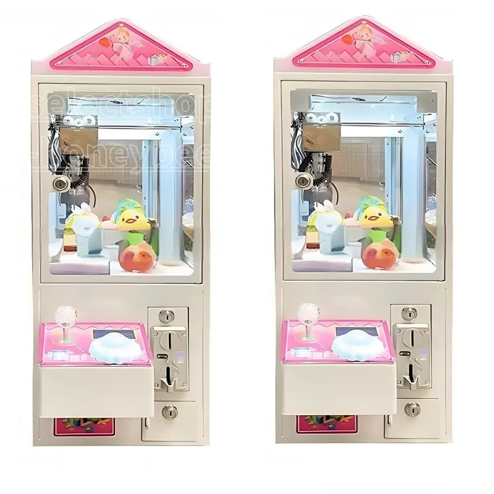 2台セット 小型クレーンゲーム機 ガチャゲッツ30 白系 3本爪 卓上サイズ 業務用 自宅用 カプセルトイマシーン クレーンゲーム本体 アーケードゲーム|ビューティースマイルオンライン