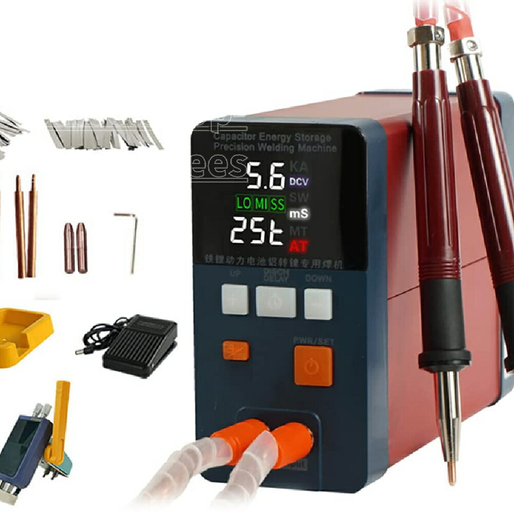 蓄電池斑点模様溶接機 19.8kW コンデンサー活動力取っておく 0.4粍厚相応う デュアル心臓の鼓動 18650 14500 リチウム蓄電池用 軽銀 Ｎｉストリップショー溶接