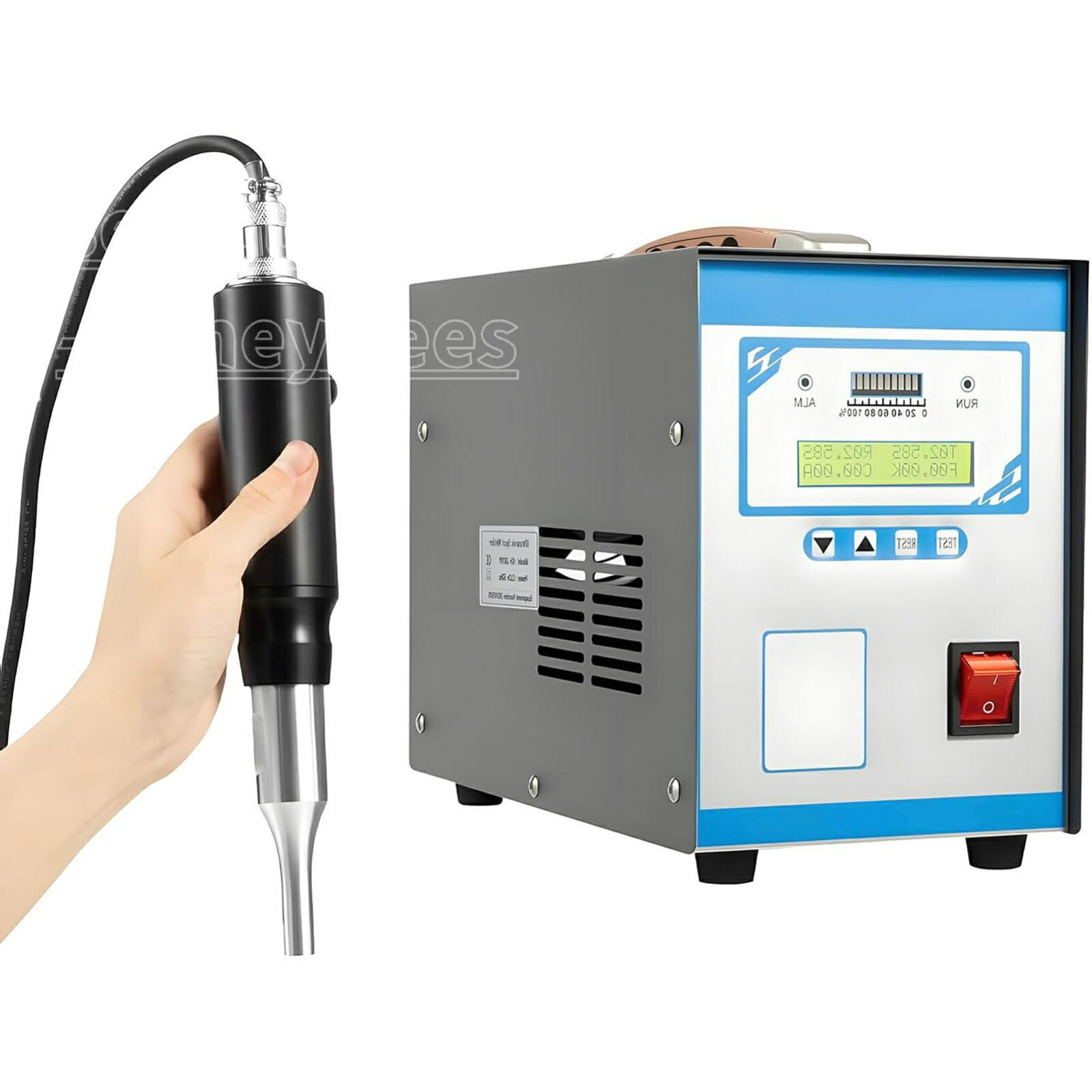 超音波プラスチック溶接機 ポータブル スポット溶接機 28KHz 700W ハンドヘルド ABS PP PE PVC ナイロン 対応 樹脂 溶着 リベット 梱包 自動車 部品 修理 効率化 卓上型 小型 軽量 操作簡単 高速 強力 精密 産業用 メンテナンス ツール｜ビューティースマイルオンライン