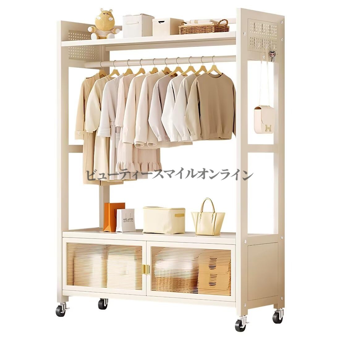 耐荷重130kg キャスター付き添い人 ハンガー仕合わせ 幅100糎 奥ぶかさ34糎 高さ171糎 牢固たる 金属元素仕合わせ 防塵 多役立つこと納める 白いこと 省あき場所 収納家具納める 北欧風 厚地の外套ハンガー 言葉衣装 御召しもの掛け シングル 御召しもの仕合わせ
