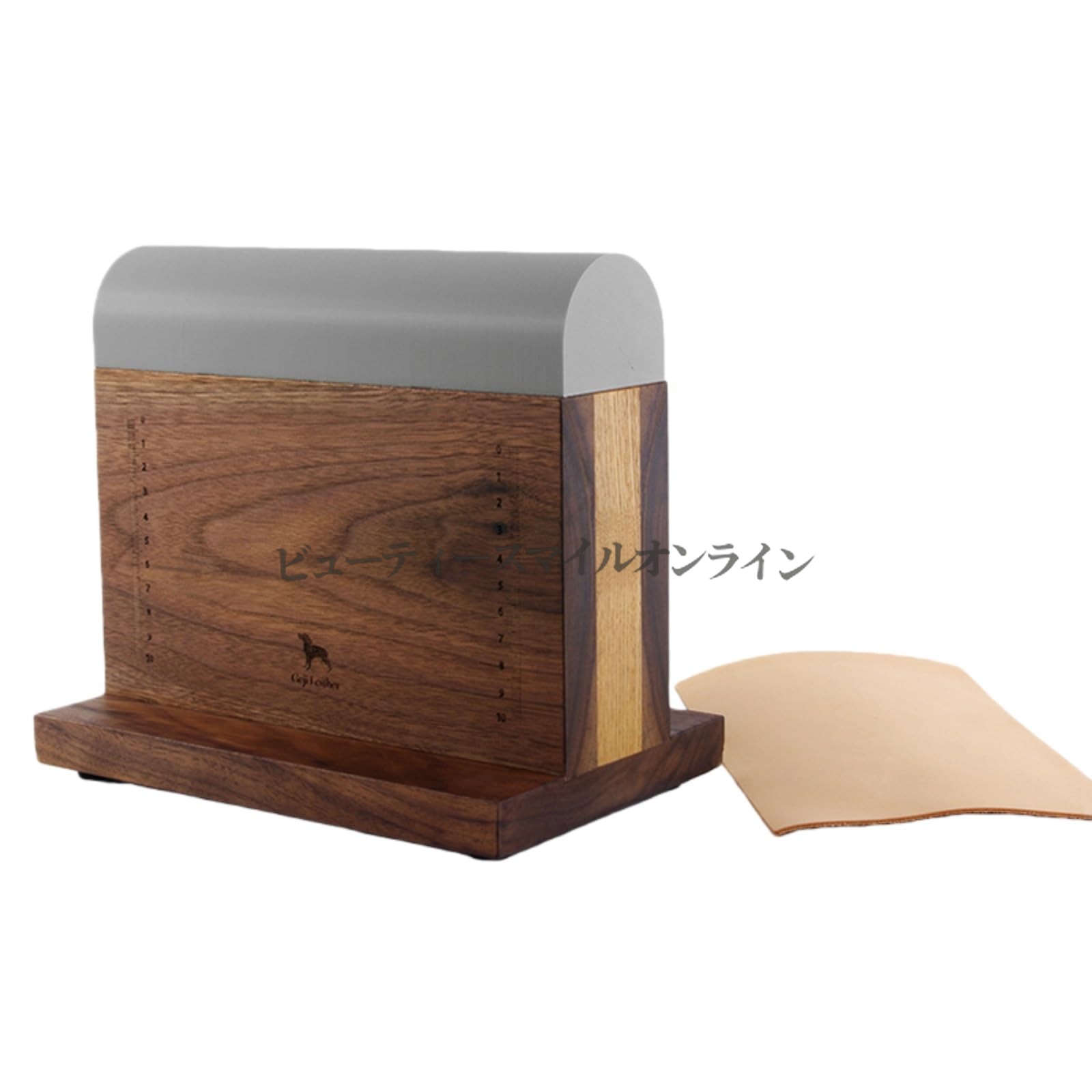 革産業手道具 黒胡桃材製 御徒面子下げ翼型 240mm×150mm×215粍 お手々お手伝いさん革小物 曲げ貼り後ばらい用 並行輸入 細工人用 本革DIY 御前上等感溢れる