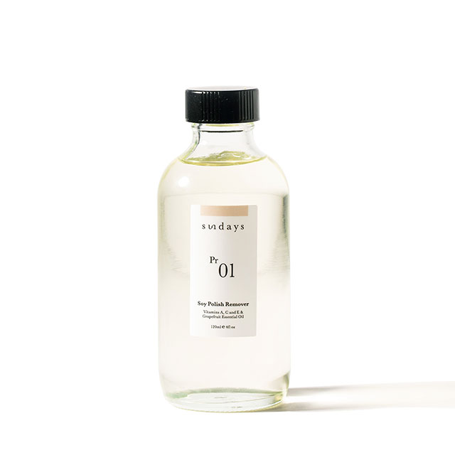 SUNDAYS(サンデイズ) ソイポリッシュ リムーバー 120ml N.Y.のサロンから直輸入 ナチュラルネイルポリッシュ ヴィーガン