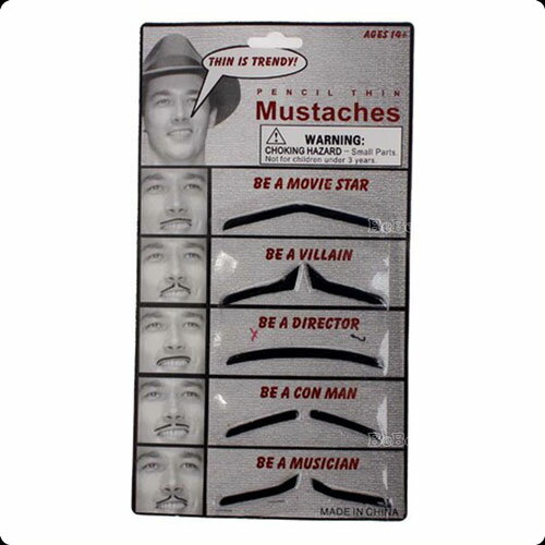 市場 細髭 結婚式 舞台 演奏会 デザイン ダンス アイテムパーティー 発表会 タイプ シール イベント つけ髭5個セット