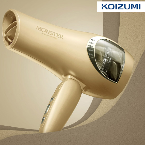 【送料無料】【KOIZUMI】MONSTER ダブルファンドライヤー ゴールドダブルファンドライヤー ゴールド モンスター ヘアドライヤー 高級ドライヤー 速乾家電 美髪ケア サロン仕様 ヘアケア家電 ギフト プレミアム家電 高風量|Bebery(ベベリー)店