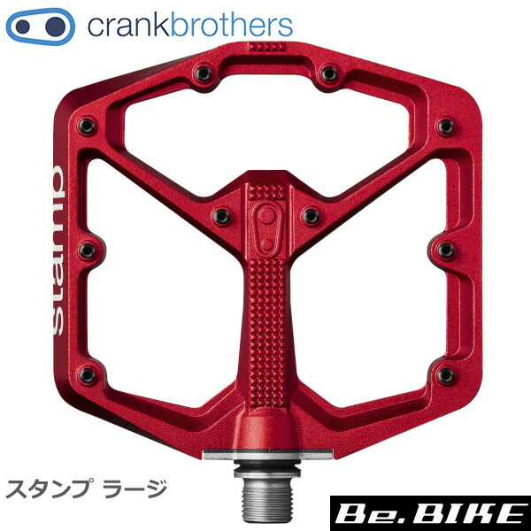crankbrothers stamp 7 SMALL レッド フラットペダル Stamp 7 Small Alloy Flat Pedals - Red Splatter