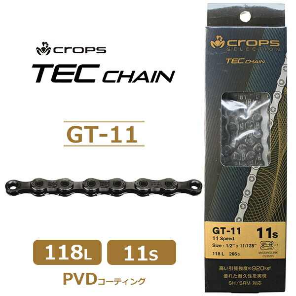 TECチェーン GT-11 11S 118L ガンメタル 1/2\