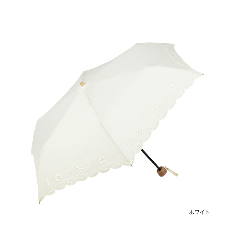 楽天市場 送料無料 Because 公式 カットワークレース刺繍 ミニ 紫外線遮蔽率90 以上 日傘 折りたたみ傘 Uvカット 熱中症対策 レディース 通勤 通学 ビコーズ Because