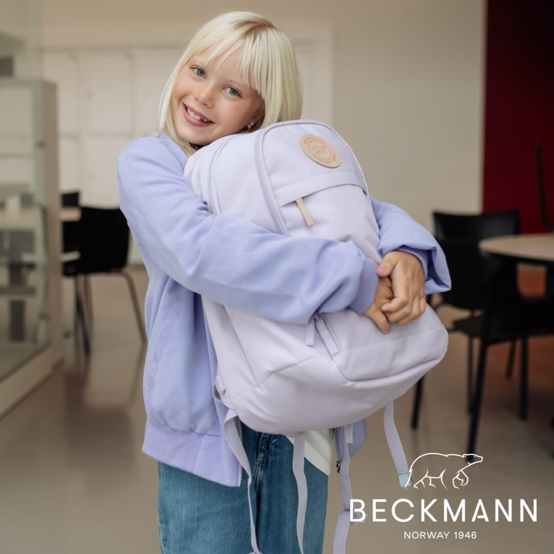 【BECKMANN】ベックマン ノース 背嚢 URBAN Midi Light Purple キッズ レディース 背嚢 北欧 万物の霊長科学技術 軽さ レインカバー付き添い人