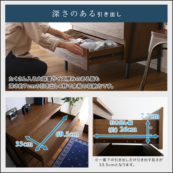 ヴィンテージ風チェストラックオールチェストタイプ【VINCERO-ヴィンチェロ-】(代引き不可)