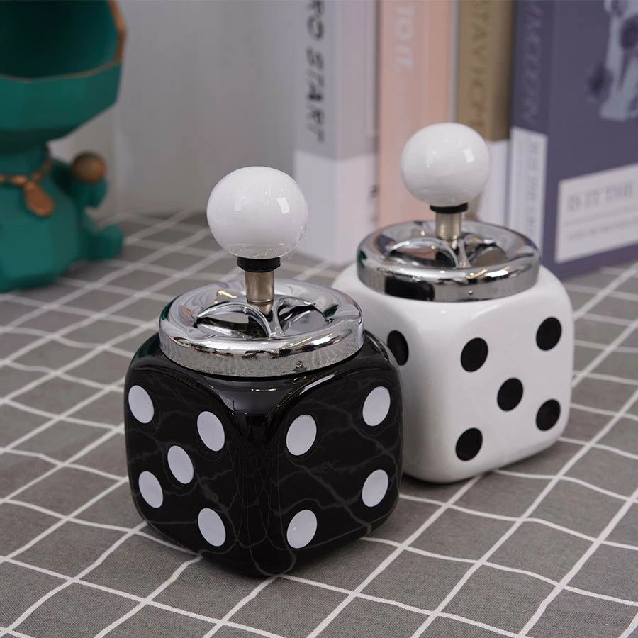 楽天市場】灰皿 ターンアッシュトレイ ダイス ブラック おしゃれ