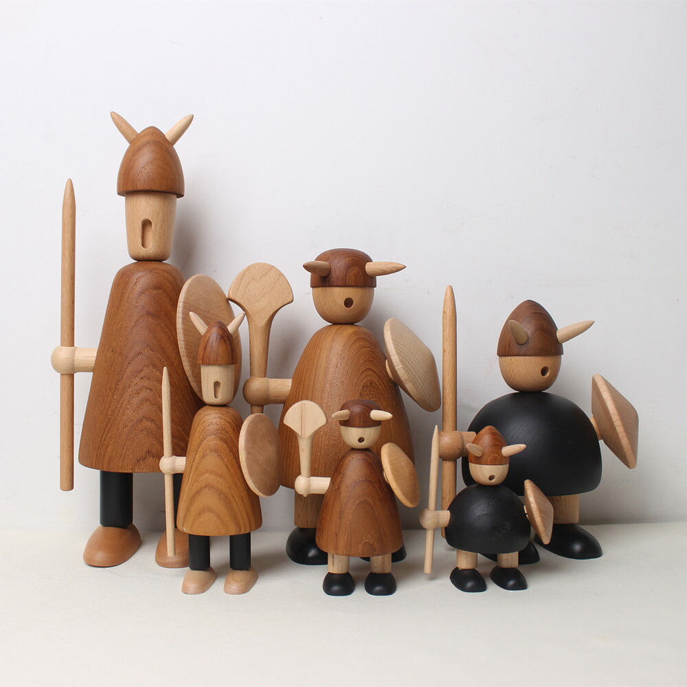バイキング viking 海賊 置物 木製 オブジェ ウッド Jacob Jensen リプロダクト品 北欧 天然木 木のオブジェ 木製玩具 雑貨 かわいい 可愛い おしゃれ インテリア インテリア小物 北欧雑貨 おもちゃ ハンドメイド 送料無料 HOSHINOTORI