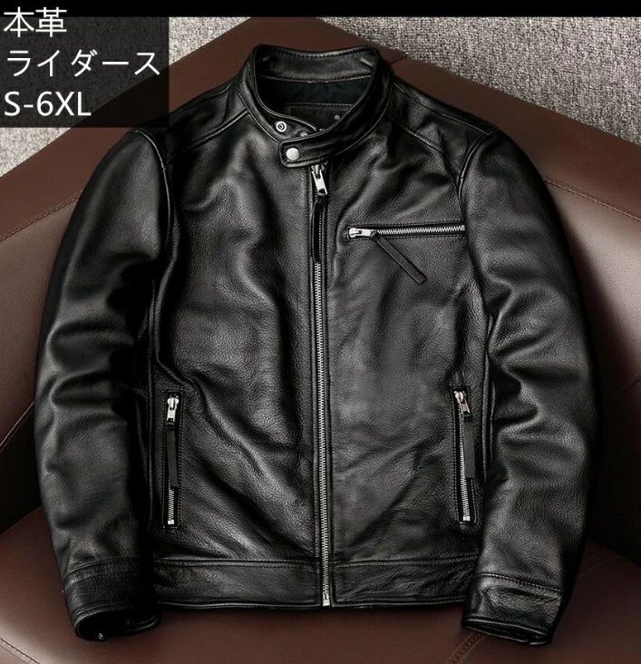牛革 ライダースー ジャケット メンズ 本革 ダブルライダースジャケット シングルライダースジャケット トラッカージャケット ライダースジャケット バイカージャケット 本革ジャケット ピーコート 皮ジャケット メンズ ショットコート コート 立て襟|ビードゥー喜幸