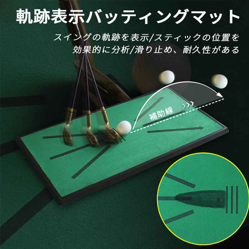 ゴルフ練習マット スイングマット 62x33.5cm ゴルフ 練習場 マット ゴルフ練習器具 スイング ゴムティー付 厚さ1.5cmゴルフ 室内 練習 器具 スイング練習 ゴルフ スイング 練習 ゴルフショット練習用マット ゴルフ練習用具 ご自宅