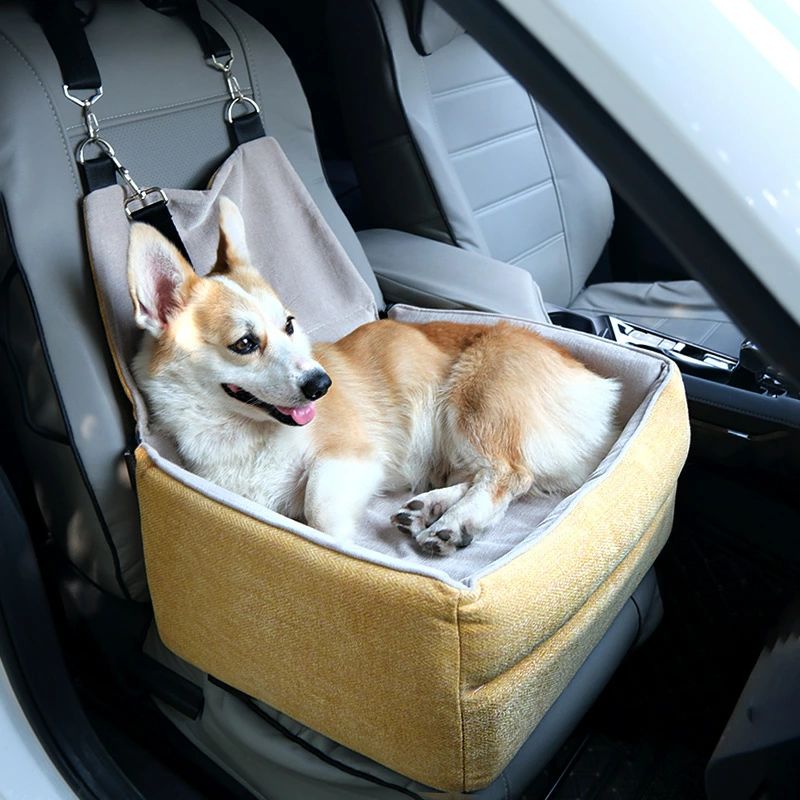 車手つだい席およびうしろ側居敷き用愛玩動物臥榻 中小型犬用 つや消し 猫犬用臥榻 出かける用車載つや消し 猫用臥榻