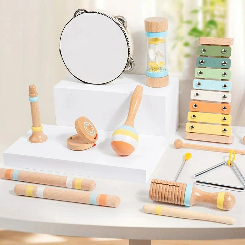 子供、無垢材の音楽の啓蒙のセット、幼児の音楽の幼児教育のおもちゃ、声楽の組み合わせオルフ、子供のインタラクティブな音楽の玩具、音楽の潜在能力の開発、赤ちゃんの音楽の啓蒙、音楽の教具、家庭の音楽コーナー標配