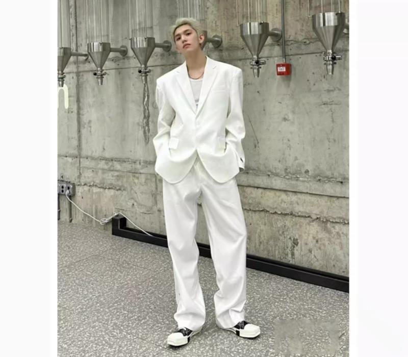 楽天市場】紳士服 カジュアル スーツ ジャケット 白 黒 2色展開 メンズ