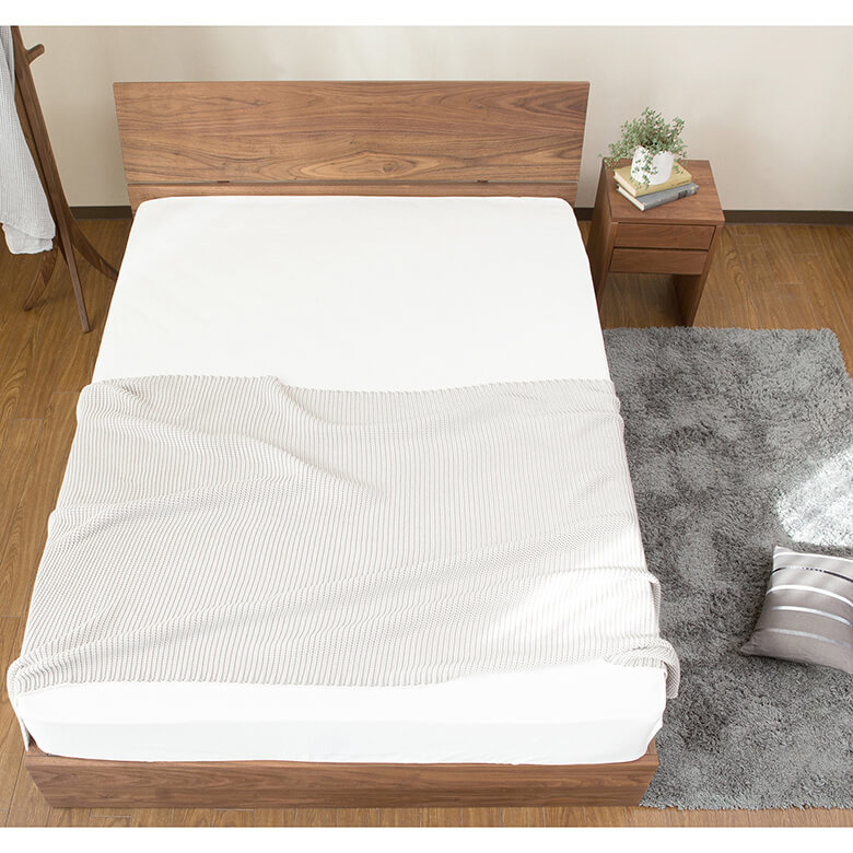 【楽天市場】ベッド セミダブルロング 木製 無垢材 組立設置無料 国産 コルツ ウォールナット すのこ ウォルナット オイル塗装 日本製