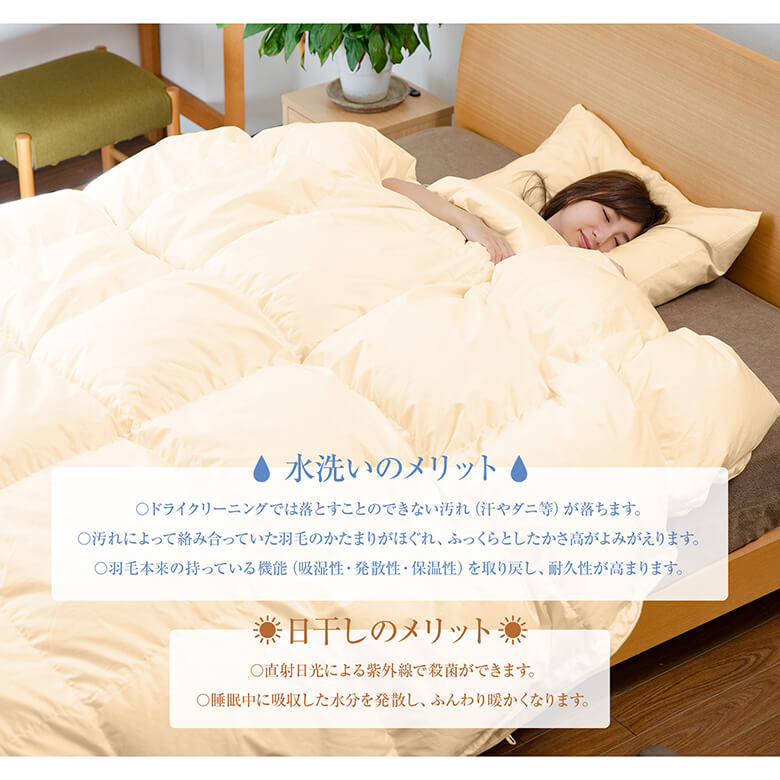 羽毛 布団 天 日干し
