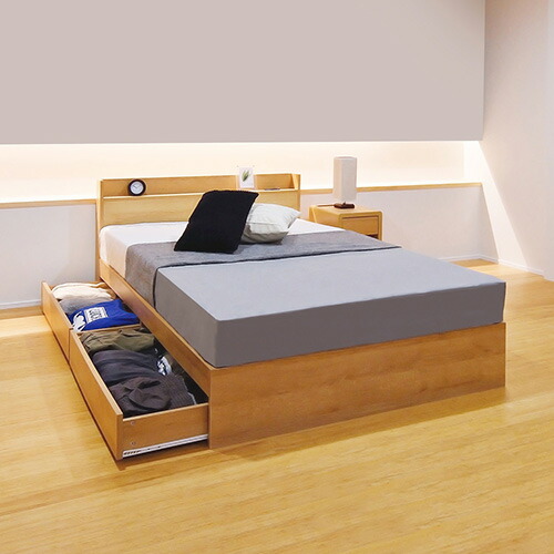 楽天市場】本棚付引出し収納ベッド ダークブラウン セミシングルサイズ