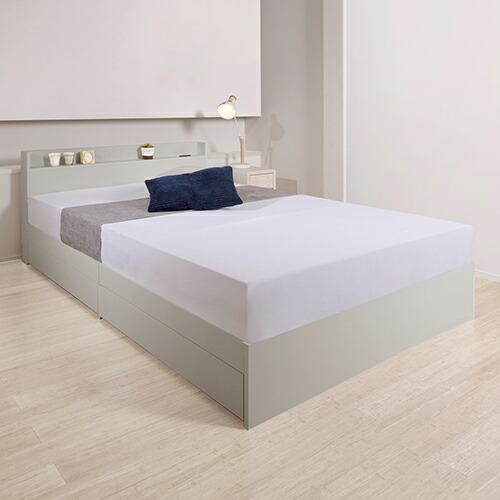 楽天市場】棚付すのこベッド シャビーグレー セミシングルサイズ