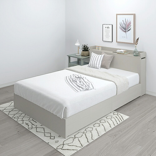 引き出し付きセミダブルベッドフレーム ホワイト 楽天市場】本棚付引出し収納ベッド ホワイト セミダブルサイズ