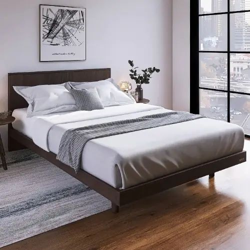[ベッド シングル] フランスベッド 幅97.5cm すのこ マットレス付き 脚付き コンセント付き 防ダニ 抗菌 防臭 日本国産 ウォルナット柄 シンプル モダン フランスベッド 高さ調整 低ホルムアルデヒド｜インナーベッド 店